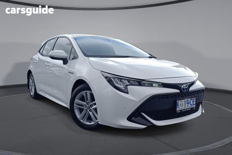 White 2021 Toyota Corolla Hatchback Ascent Sport Hybrid
