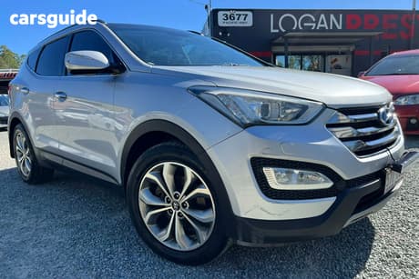 Silver 2013 Hyundai Santa FE Wagon Highlander Crdi (4X4)