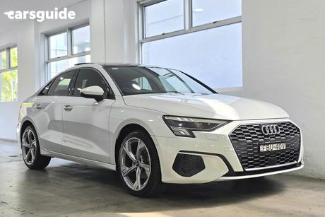 White 2023 Audi A3 Sedan 35 Tfsi Mhev