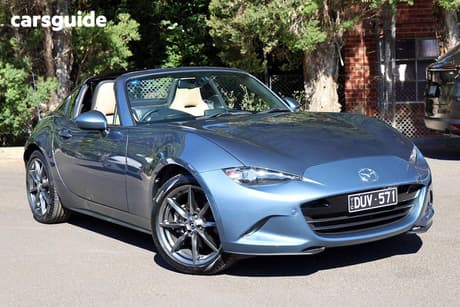 Blue 2017 Mazda MX-5 Convertible Roadster Gt