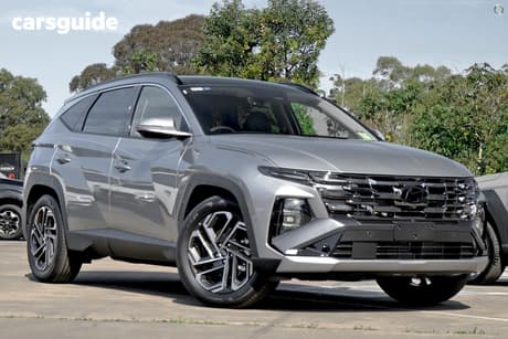 Silver 2025 Hyundai Tucson Wagon Premium Hybrid (Awd)