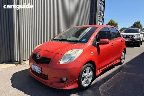 Orange 2007 Toyota Yaris Hatchback Yrx