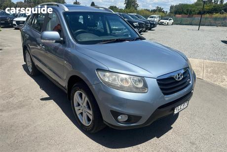 Blue 2010 Hyundai Santa FE Wagon Highlander Crdi (4X4)