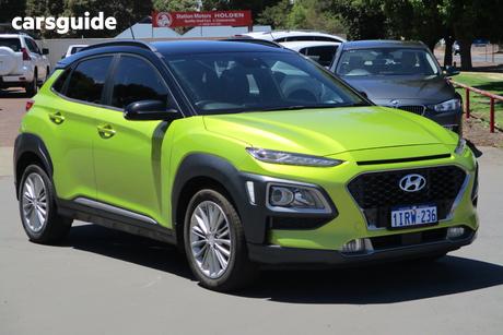 Yellow 2018 Hyundai Kona Wagon Elite (Awd)