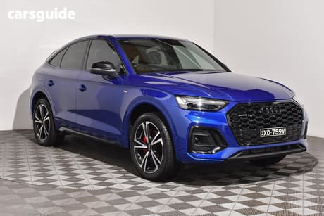 Blue 2023 Audi Q5 Sportback 45 Tfsi Quattro Dynamic Black