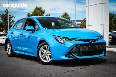Blue 2020 Toyota Corolla Hatchback Ascent Sport Hybrid