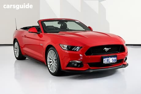 Red 2017 Ford Mustang Convertible Gt 5.0 V8