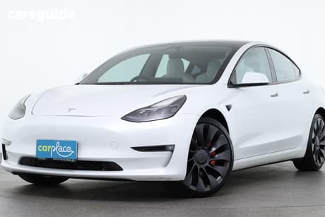 White 2021 Tesla Model 3 Sedan Performance