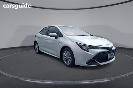 White 2023 Toyota Corolla Hatchback Ascent Sport Hybrid