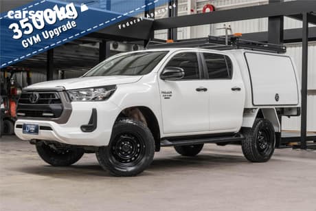 White 2021 Toyota Hilux Double Cab Chassis Sr (4X4)