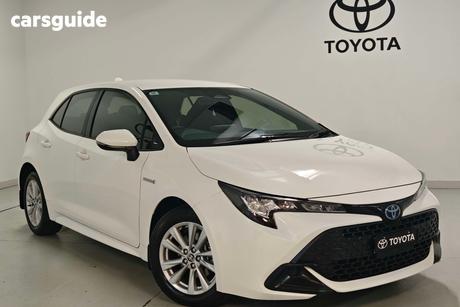 White 2023 Toyota Corolla Hatchback Ascent Sport Hybrid