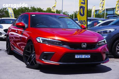 Red 2021 Honda Civic Hatchback Vti-Lx