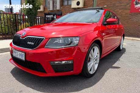 Red 2015 Skoda Octavia Hatchback Rs 162 Tsi