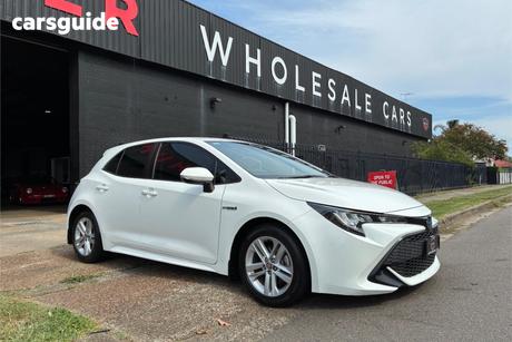 White 2019 Toyota Corolla Hatchback Ascent Sport (Hybrid)