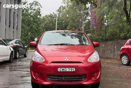 Red 2013 Mitsubishi Mirage Hatchback Es