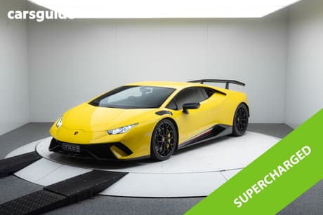 Yellow 2017 Lamborghini Huracan Coupe Performante