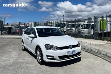 White 2015 Volkswagen Golf Wagon 103 Tsi Highline