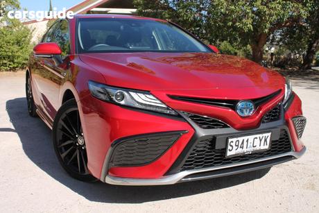 Red 2023 Toyota Camry Sedan Sx Hybrid