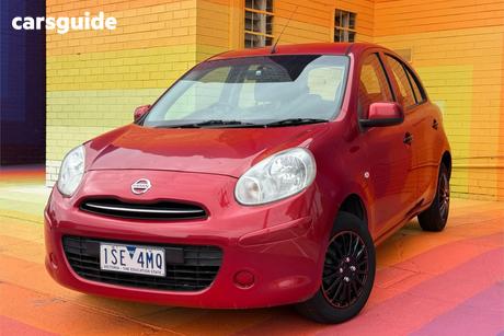 Red 2013 Nissan Micra Hatchback St