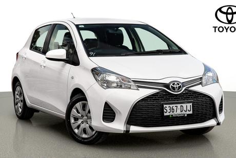 White 2015 Toyota Yaris Hatchback Ascent