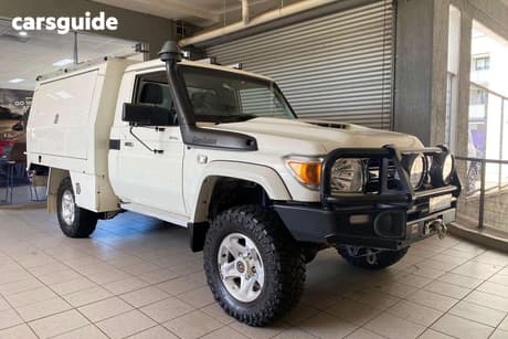 White 2021 Toyota Landcruiser Cab Chassis Gxl