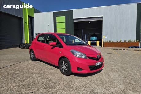 Pink 2012 Toyota Yaris Hatchback Yr