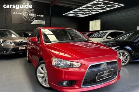 Red 2015 Mitsubishi Lancer Hatchback Gsr Sportback