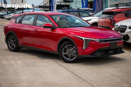 Red 2025 Kia K4 Hatchback S