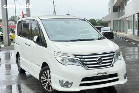 White 2015 Nissan Serena Wagon Highway Star G (Hybrid)