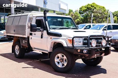 White 2012 Toyota Landcruiser Cab Chassis Gxl (4X4)