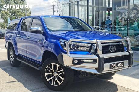 Blue 2019 Toyota Hilux Double Cab Pick Up Sr5 (4X4)