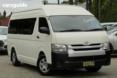 White 2015 Toyota HiAce Bus Commuter