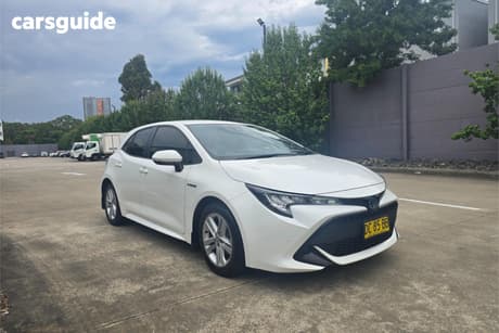 White 2021 Toyota Corolla Hatchback Ascent Sport Hybrid