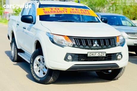 White 2016 Mitsubishi Triton Dual Cab Utility Glx Plus (4X4)