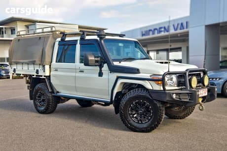 White 2020 Toyota Landcruiser Double Cab Chassis Workmate