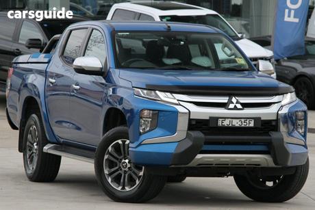 Blue 2020 Mitsubishi Triton Double Cab Pick Up Gls (4X4) Premium