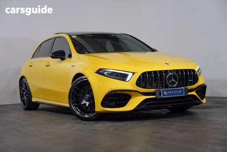 Yellow 2021 Mercedes-Benz A45 Hatchback S 4Matic+
