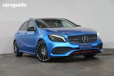Blue 2017 Mercedes-Benz A250 Hatchback Sport