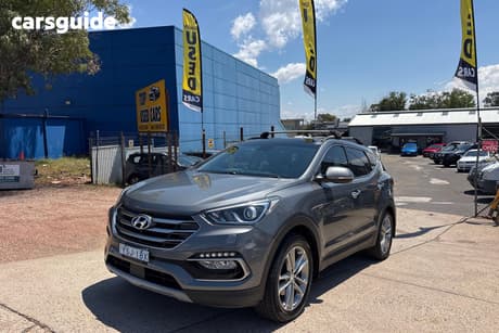 Grey 2017 Hyundai Santa FE Wagon Highlander Crdi (4X4)
