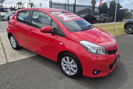 Red 2011 Toyota Yaris Hatchback Yrx