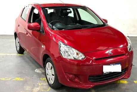 Red 2013 Mitsubishi Mirage Hatchback Es