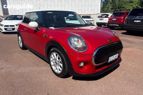 Red 2017 Mini Cooper Hatchback