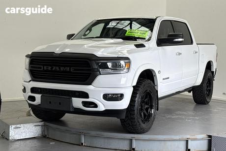 White 2020 RAM 1500 Crew Cab Utility Laramie (Hybrid)