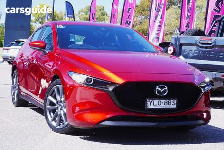 Red 2023 Mazda 3 Hatchback G20 Evolve