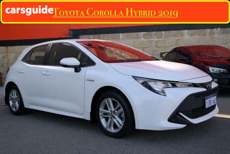White 2019 Toyota Corolla Hatchback Ascent Sport (Hybrid)
