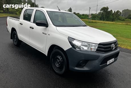 White 2018 Toyota Hilux Dual Cab Utility Workmate