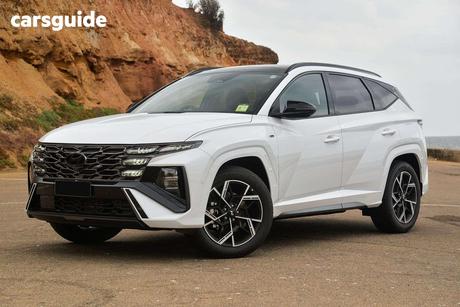 White 2026 Hyundai Tucson Wagon Elite Hybrid (Fwd)