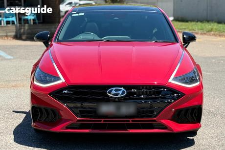 Red 2021 Hyundai Sonata Sedan N Line