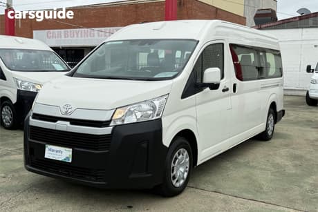 White 2021 Toyota HiAce Bus Slwb Commuter (12 Seats)