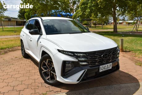 White 2025 Hyundai Tucson Wagon Elite Hybrid N Line (Fwd)